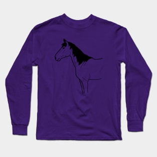 Black Horse Silhouette Long Sleeve T-Shirt